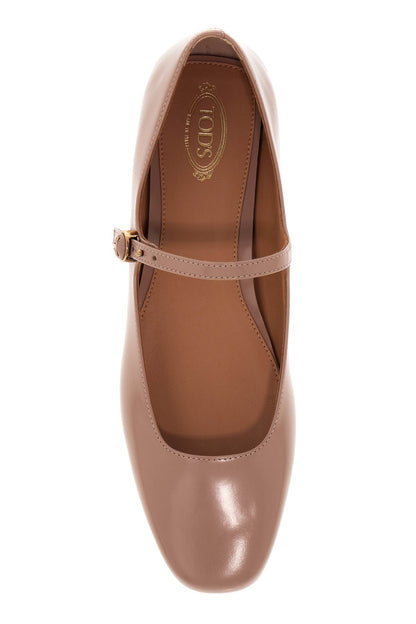 Leather Ballet Flats  - Neutro