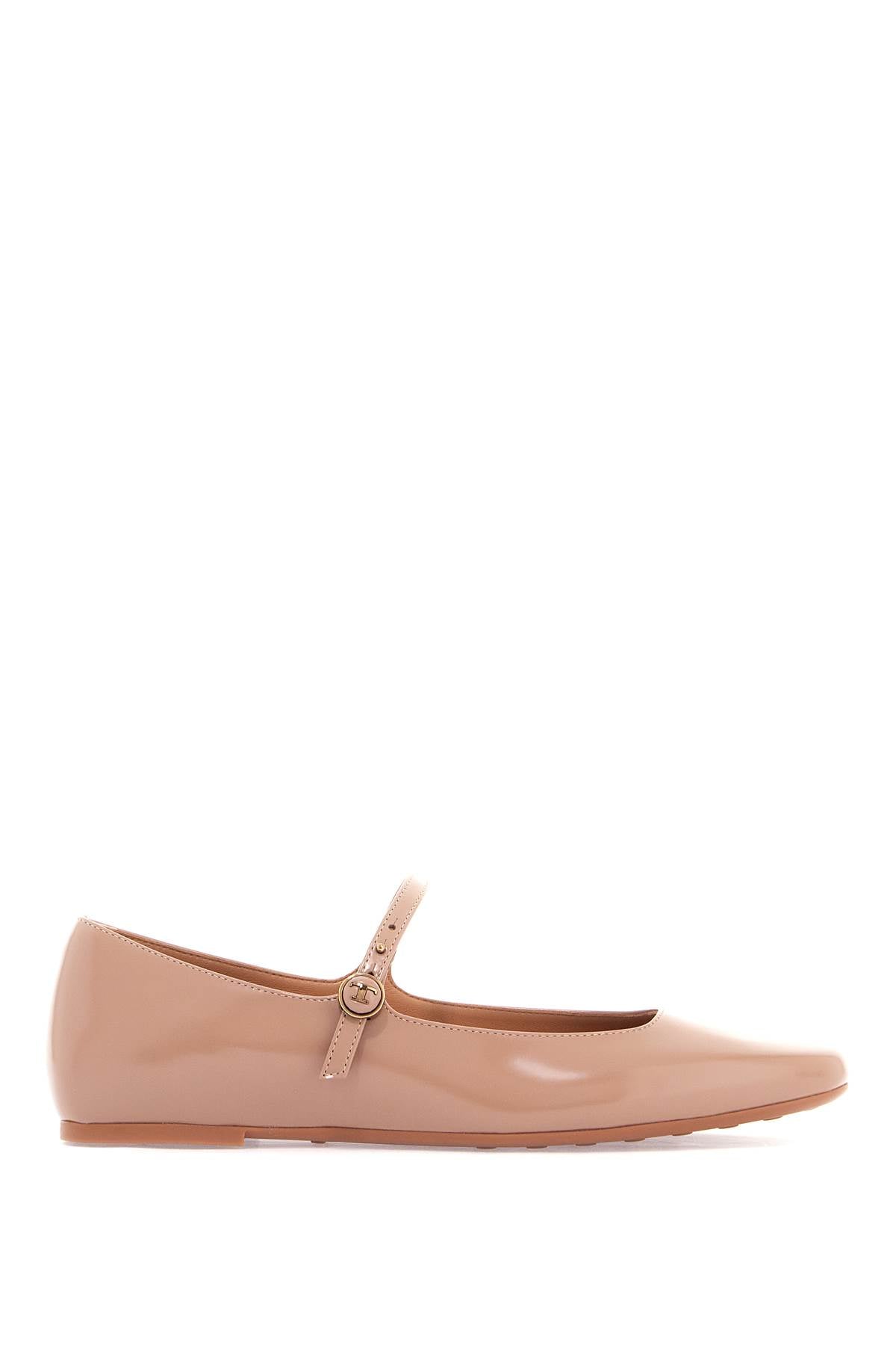 Leather Ballet Flats  - Neutro