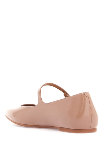 Leather Ballet Flats  - Neutro