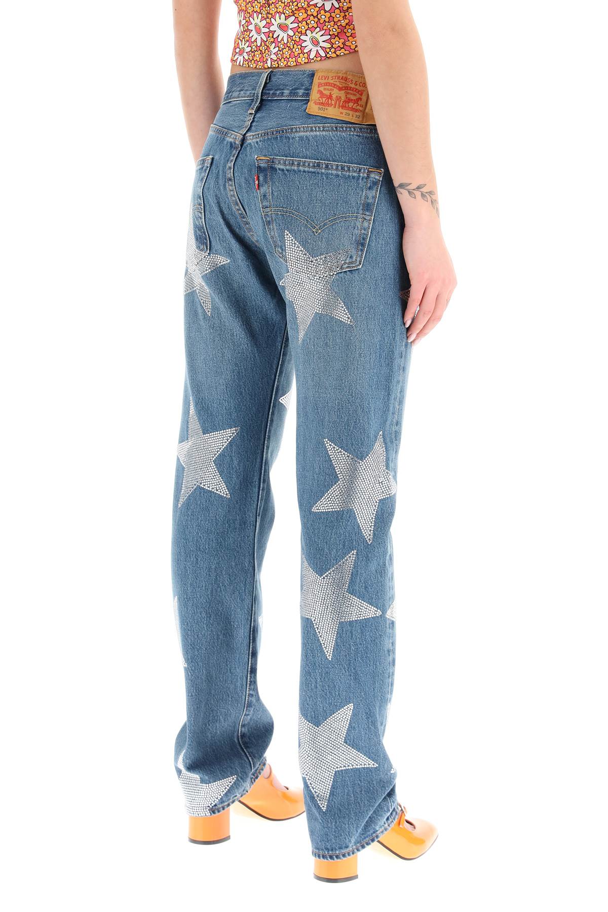 'rhinestone Star' Jeans X Levis  - Blu