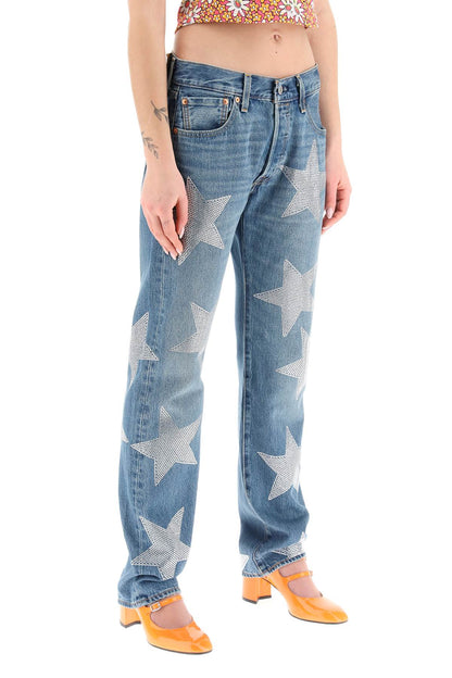 'rhinestone Star' Jeans X Levis  - Blu