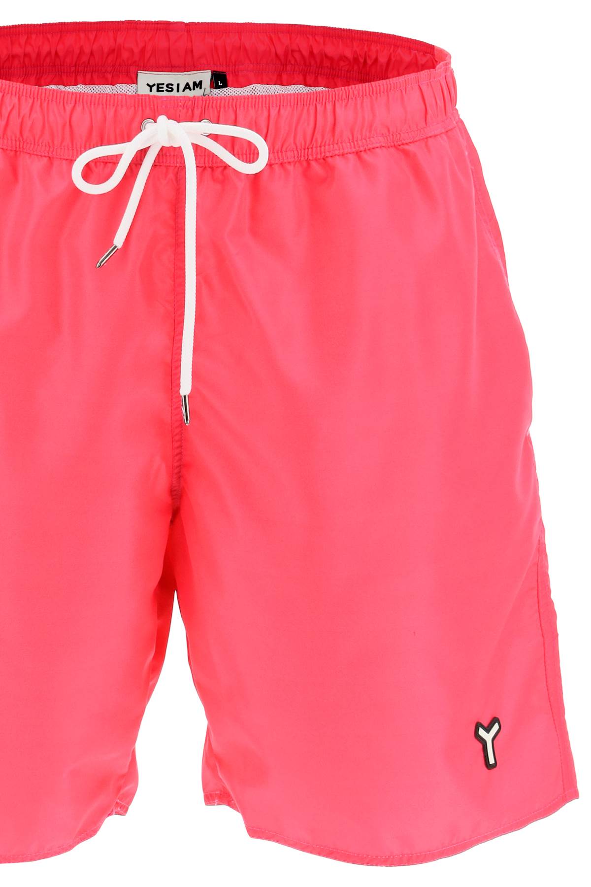 Drawstring Swim Trunks  - Fuxia