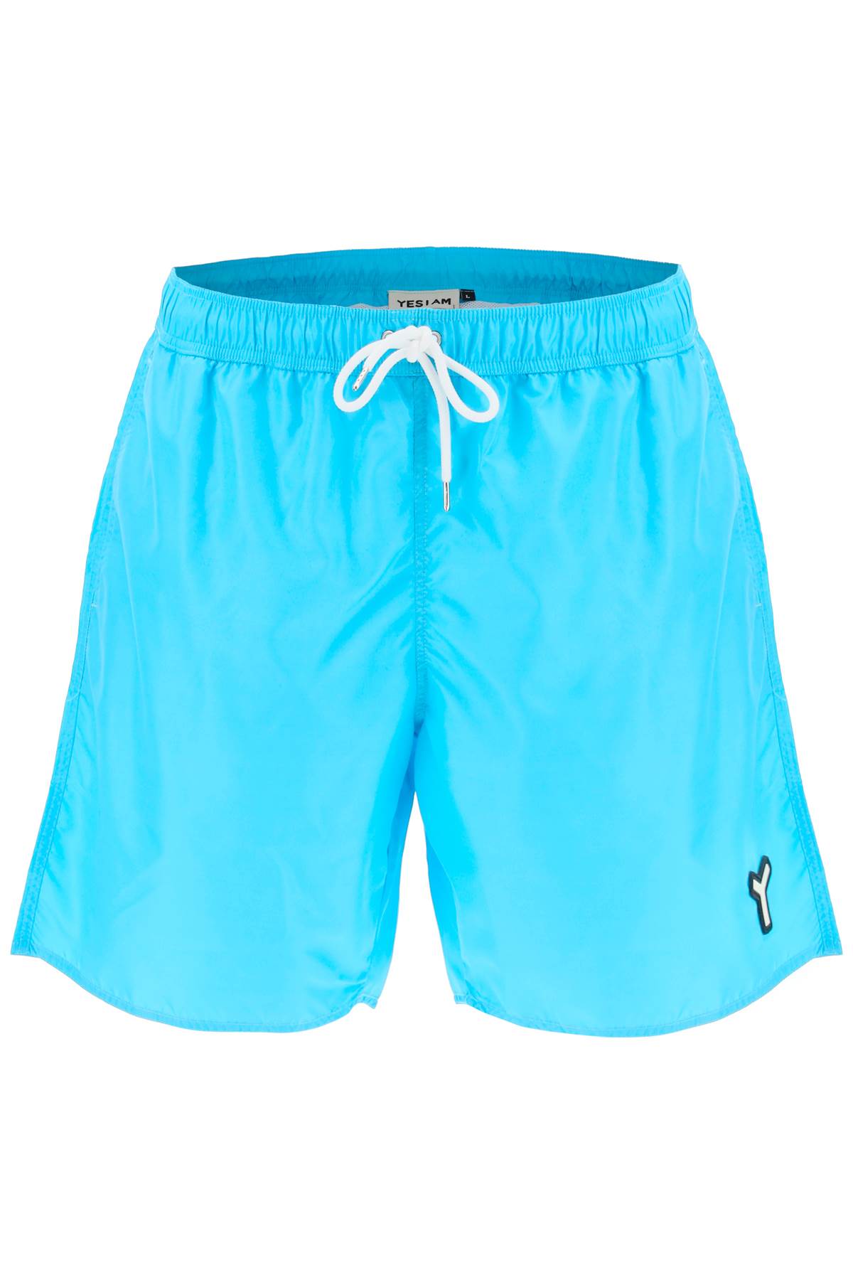 Drawstring Swim Trunks  - Celeste