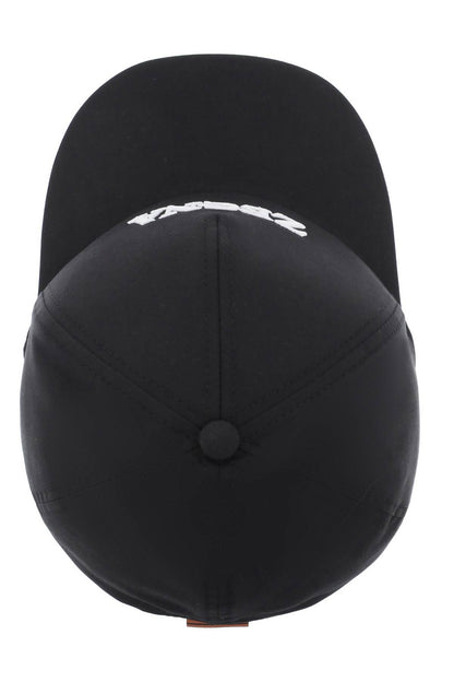 Baseball Cap With Logo Embroidery  - Nero