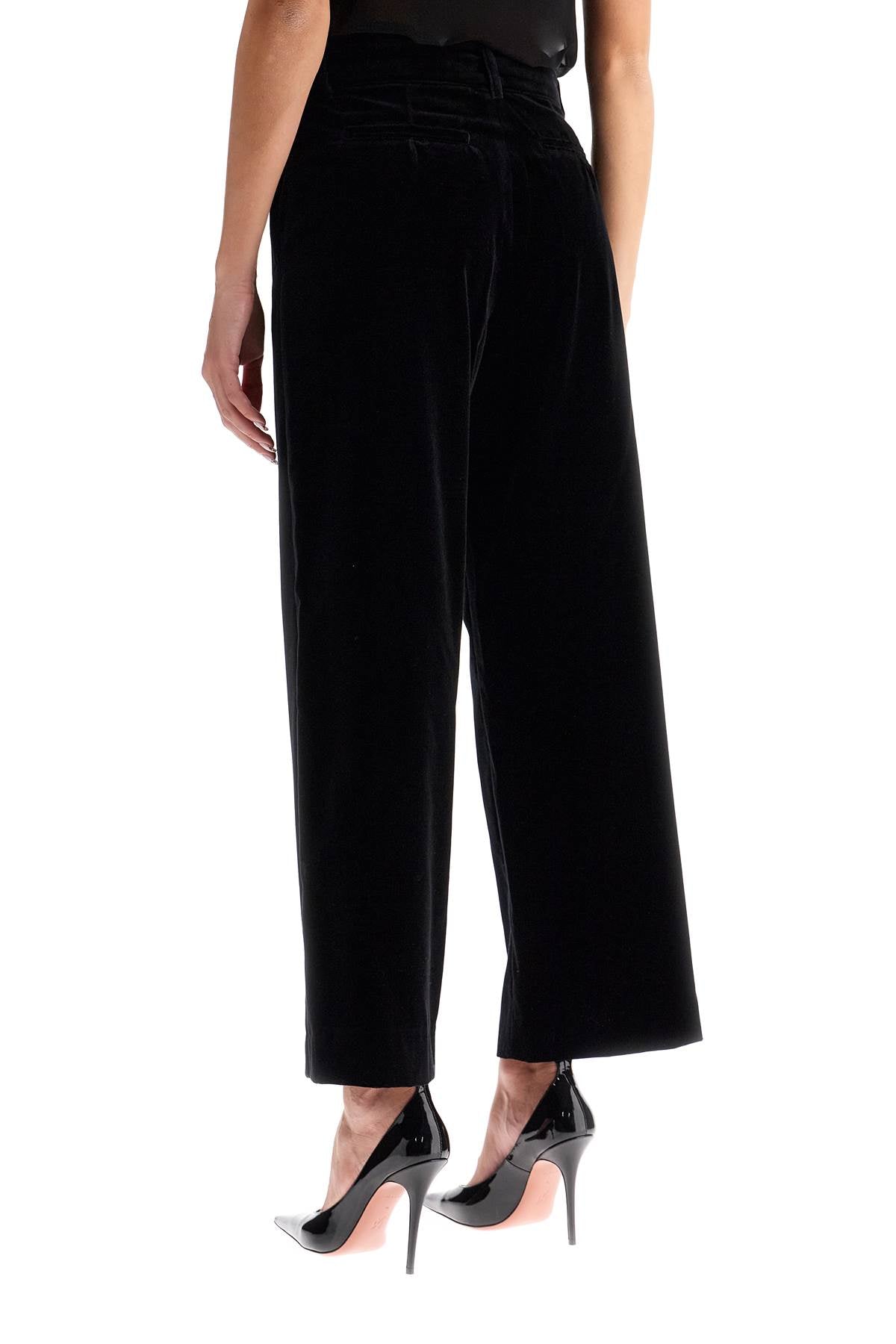 'cropped Velvet Pants In 's  - Black