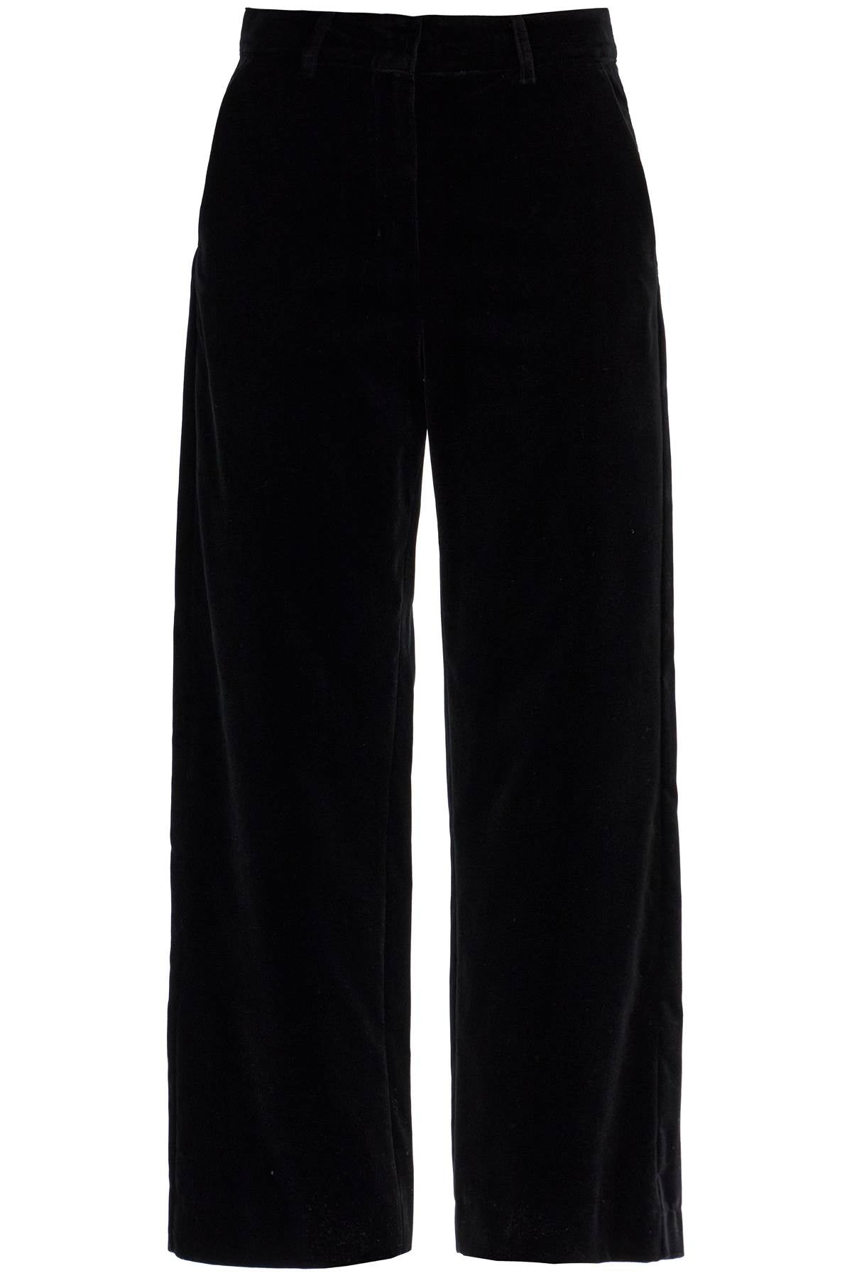 'cropped Velvet Pants In 's  - Black