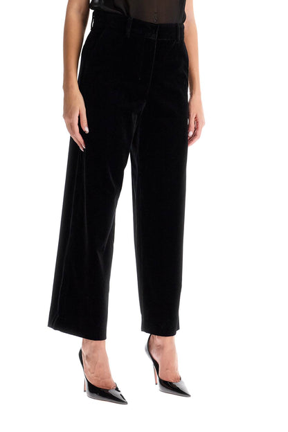 'cropped Velvet Pants In 's  - Black