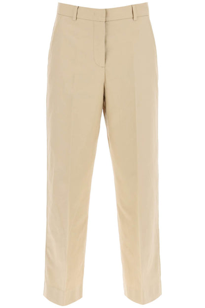 Trousers With Zirconia Embell  - Beige