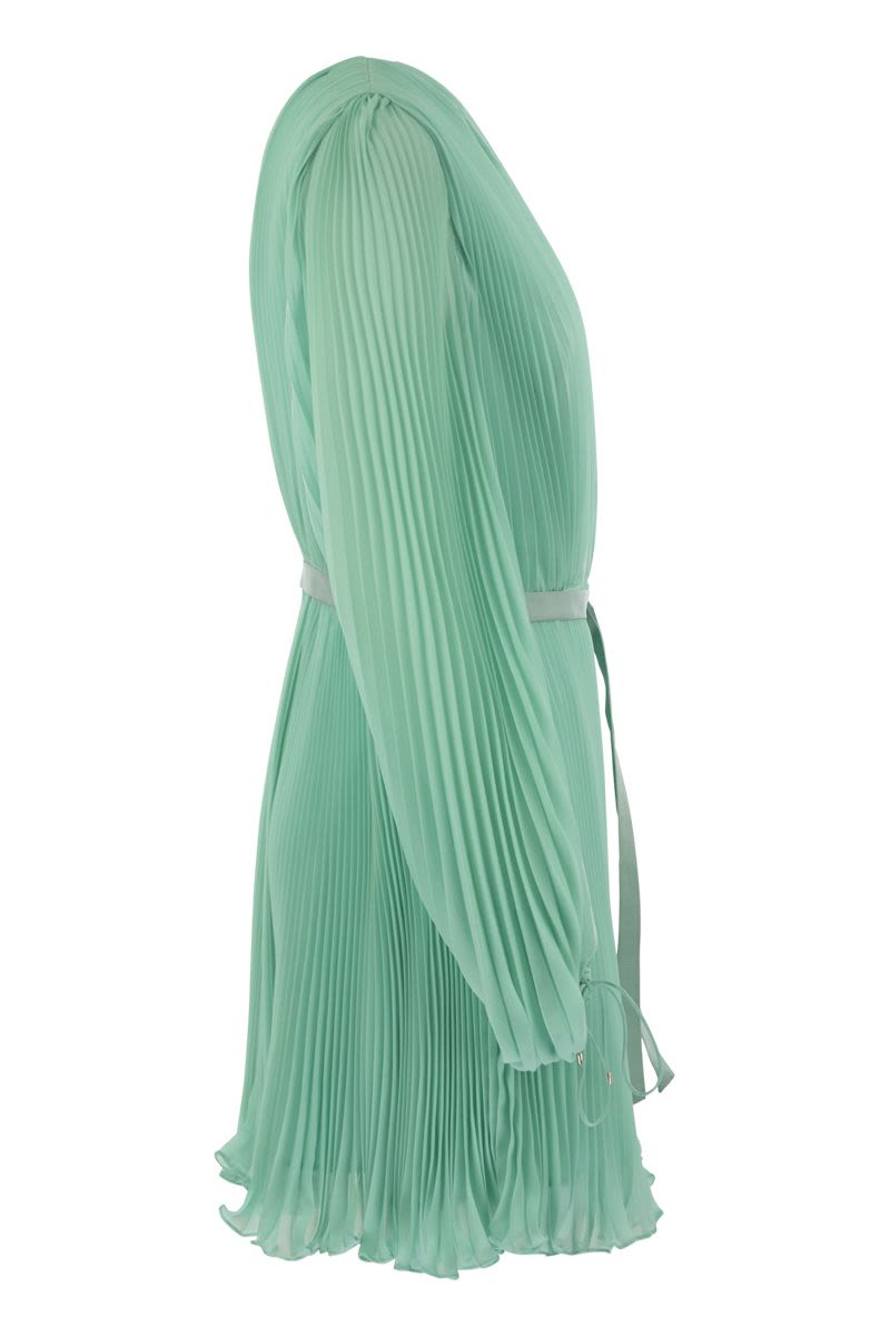 VISIT - Pleated chiffon minidress