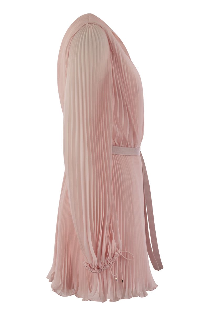 VISIT - Pleated chiffon minidress