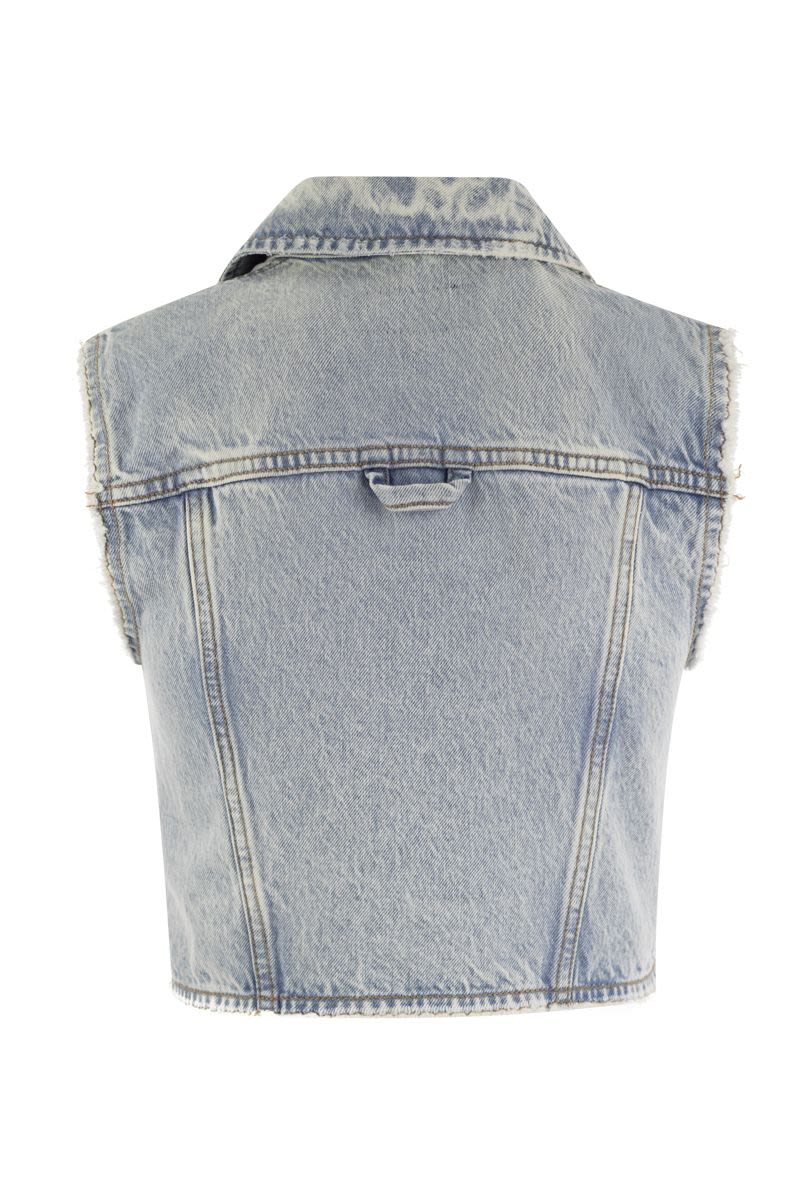 SCIRE - Cropped denim waistcoat