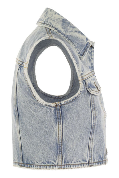 SCIRE - Cropped denim waistcoat