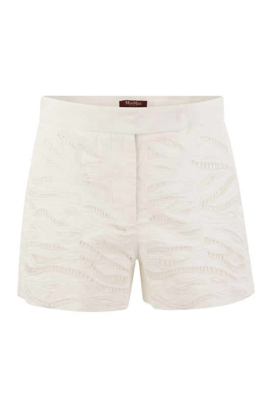 EDMOND - Embroidered cotton shorts