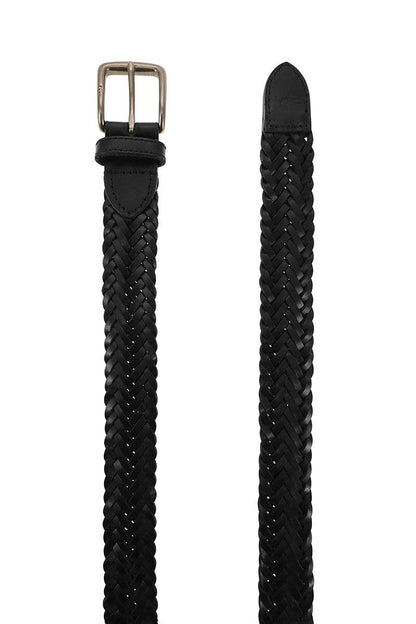 Braided calfskin belt