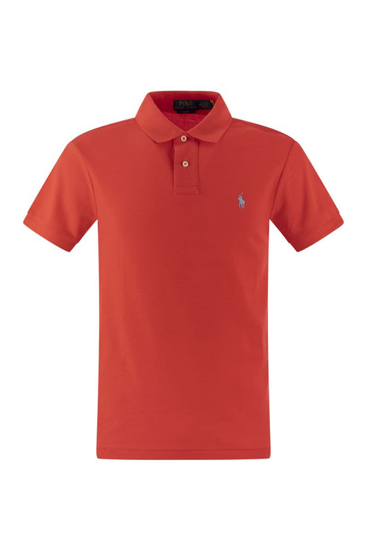 Slim-fit pique polo shirt