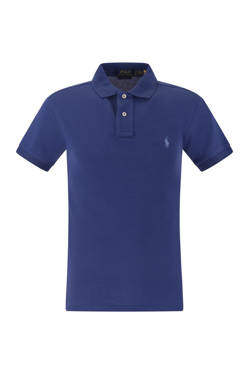 Slim-fit pique polo shirt