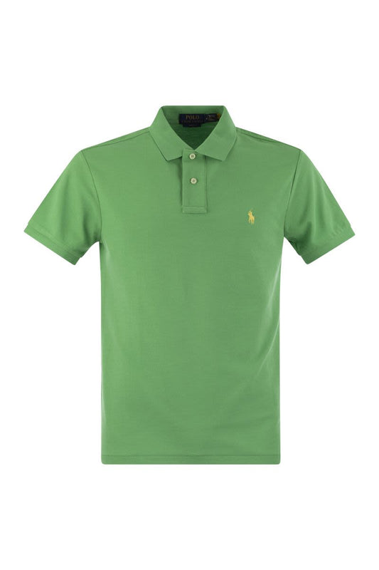 Slim-fit pique polo shirt