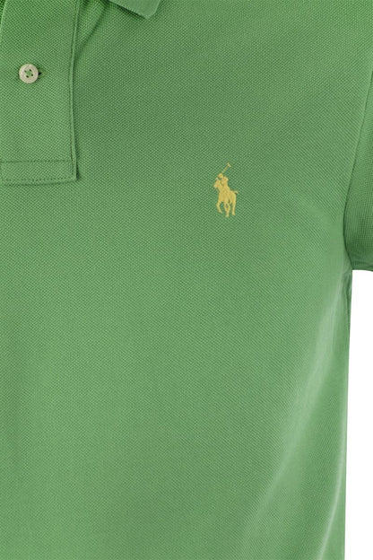 Slim-fit pique polo shirt