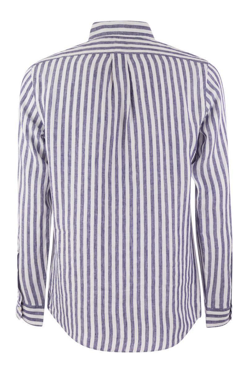 Custom-Fit Striped Linen Shirt