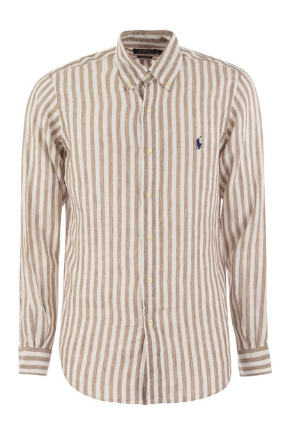 Custom-Fit Striped Linen Shirt