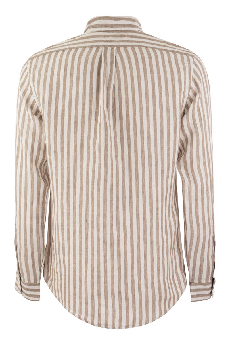 Custom-Fit Striped Linen Shirt