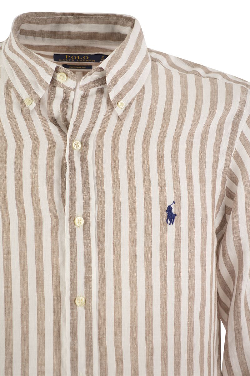 Custom-Fit Striped Linen Shirt