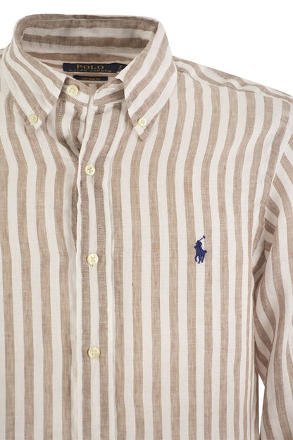 Custom-Fit Striped Linen Shirt