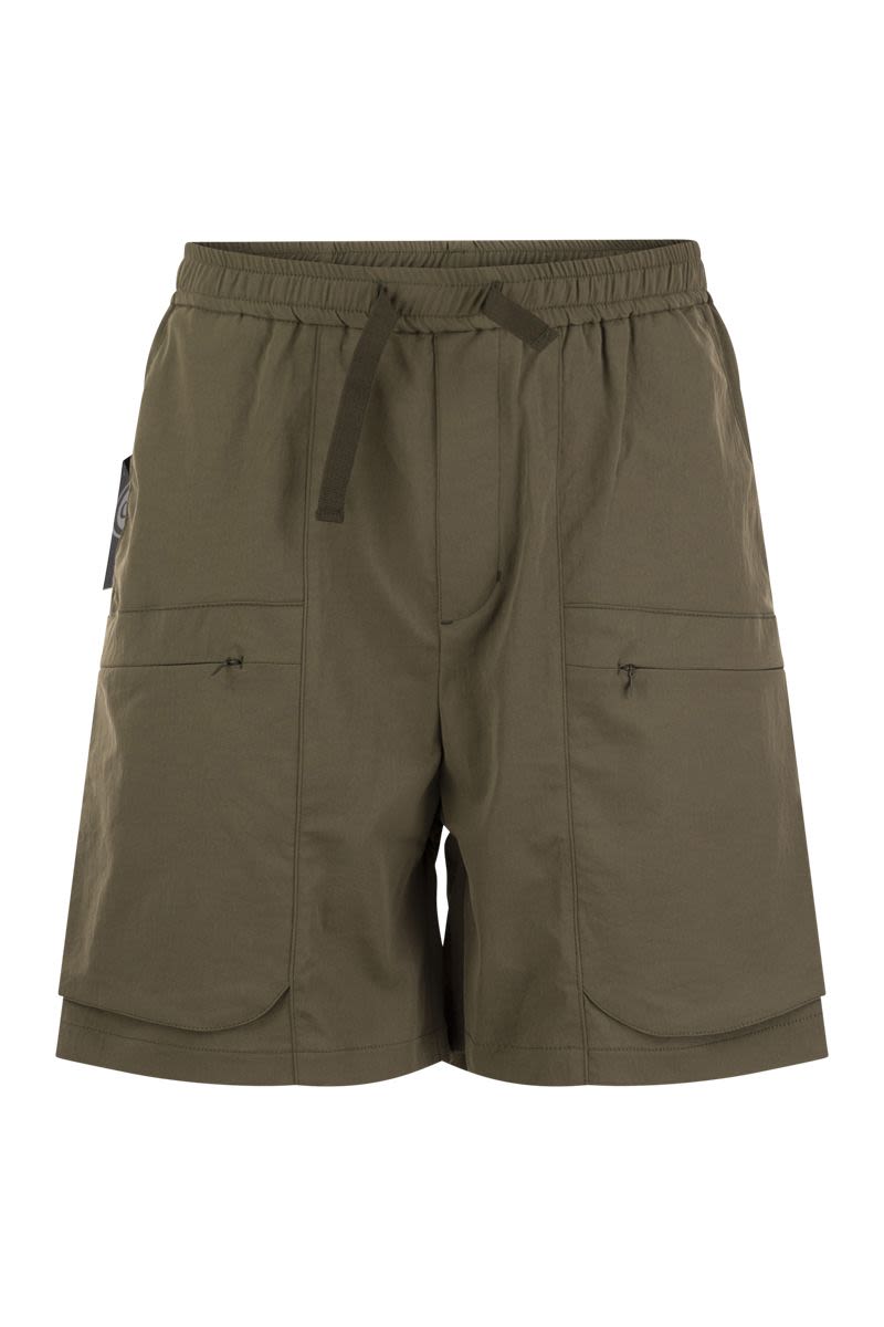 Bermuda shorts in technical fabric with drawstring