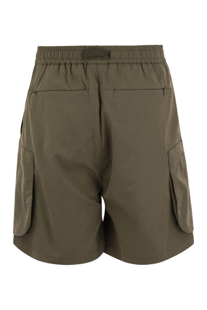 Bermuda shorts in technical fabric with drawstring