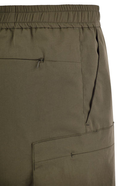 Bermuda shorts in technical fabric with drawstring