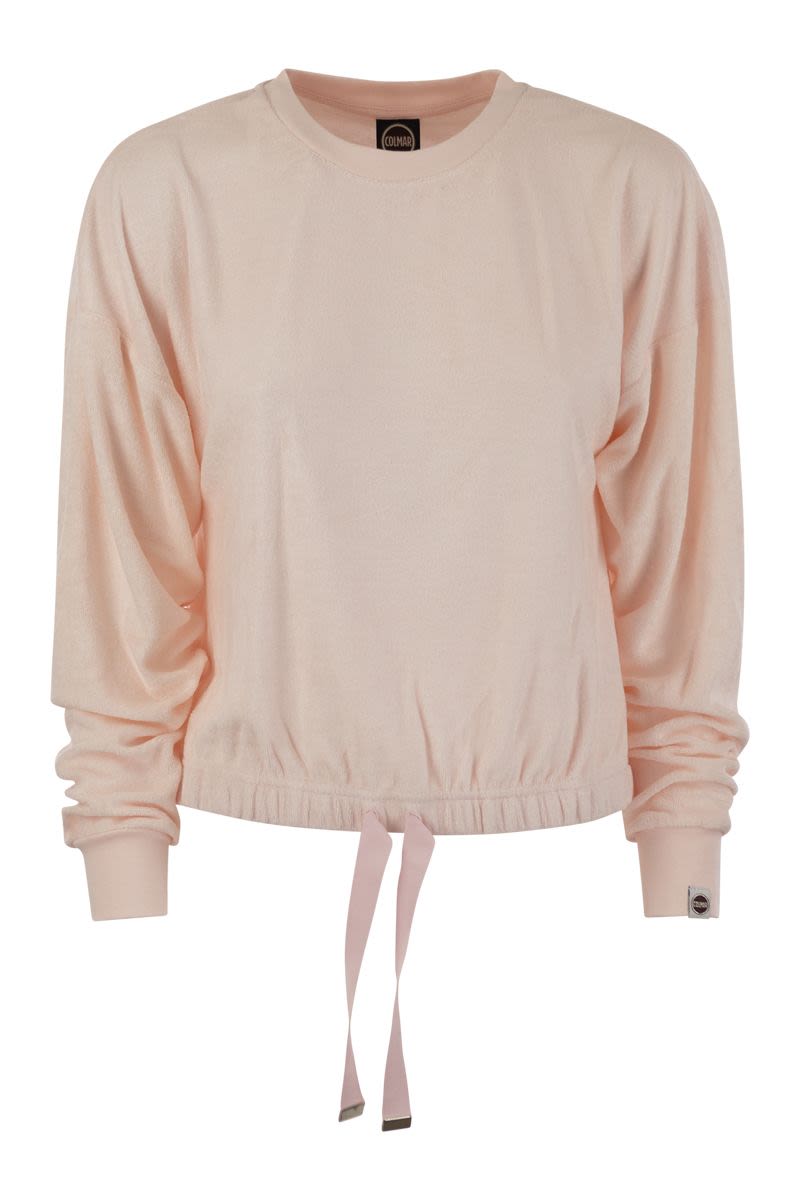 Chenille crew-neck sweatshirt