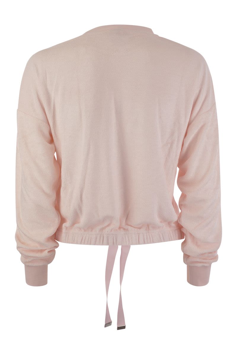 Chenille crew-neck sweatshirt