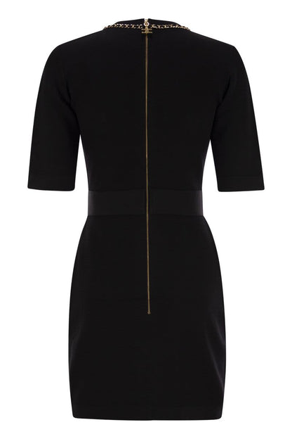 Viscose minidress with chain