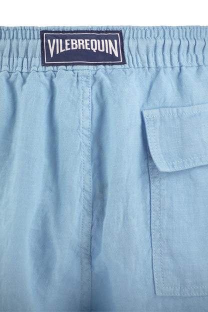 Linen cargo bermuda shorts