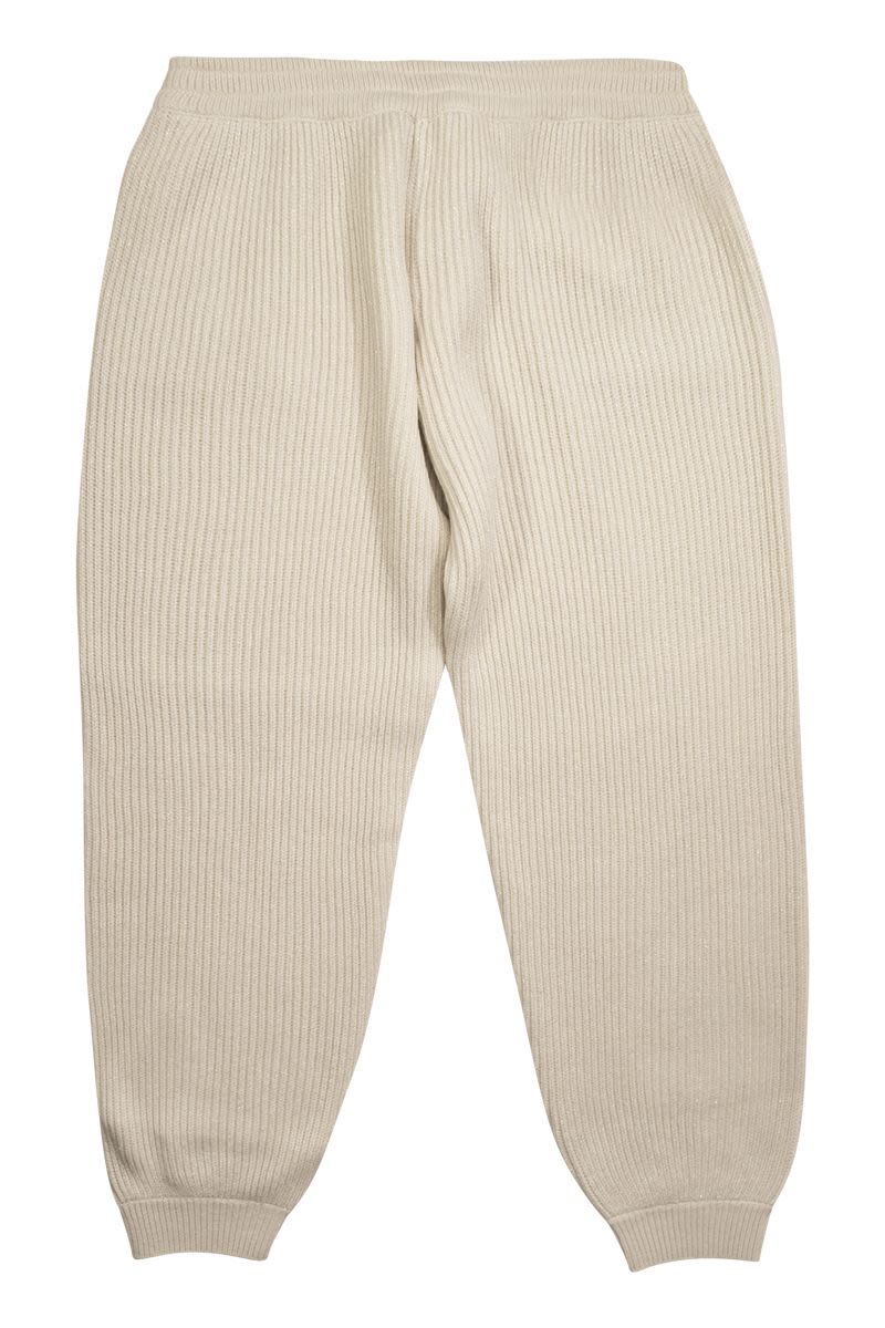 Wool and cashmere knit trousers