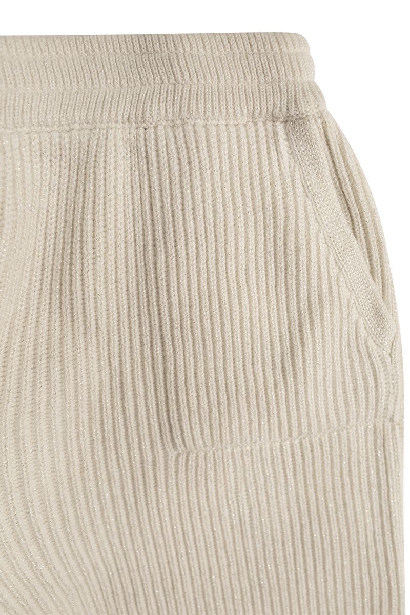 Wool and cashmere knit trousers