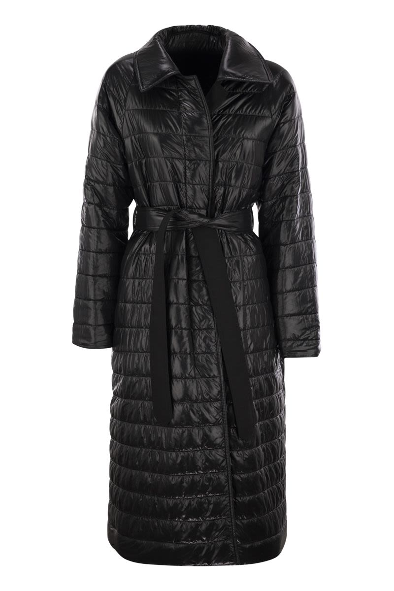 Reversible coat in wool and nylon blend