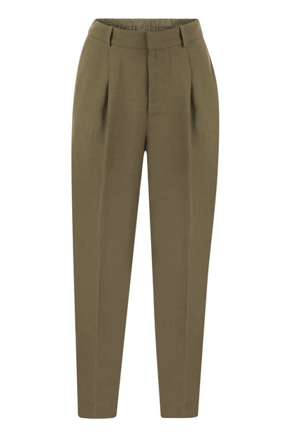 DAISY - Viscose and linen trousers