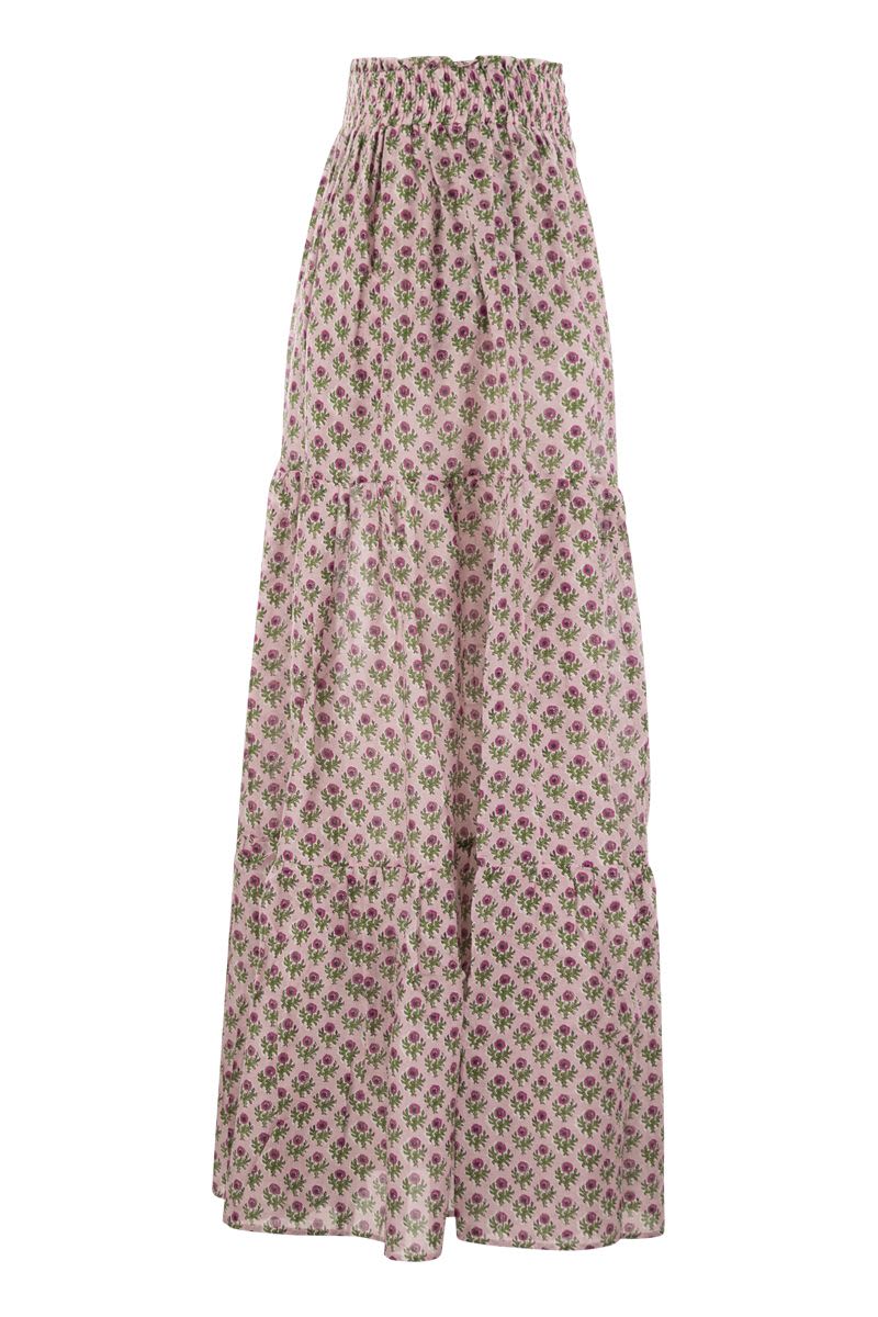 CHEYENNE - Long skirt in cotton and silk.