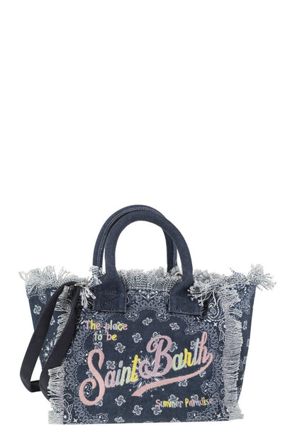 COLETTE - Denim handbag with bandana pattern