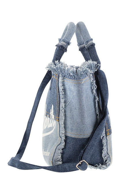 COLETTE - Denim patchwork handbag