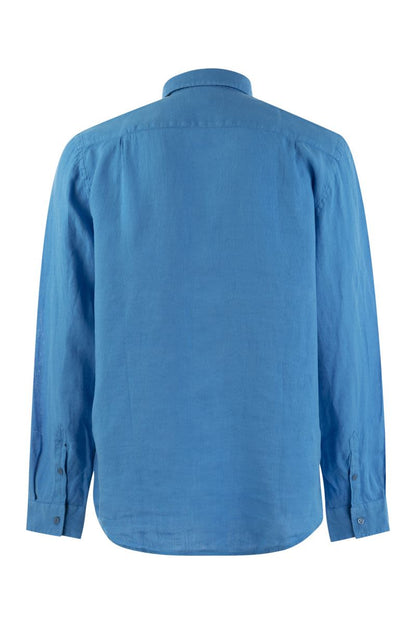 Long-sleeved linen shirt