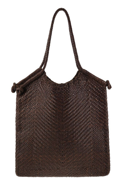 MINGA TOTE - Woven leather bag