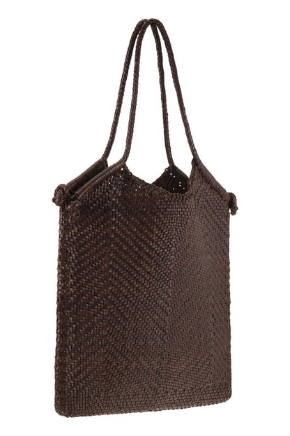 MINGA TOTE - Woven leather bag