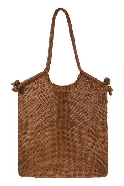 MINGA TOTE - Woven leather bag