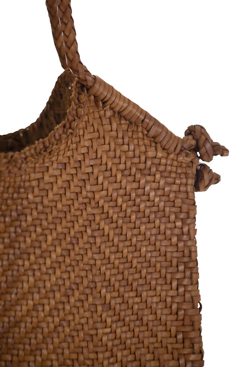 MINGA TOTE - Woven leather bag