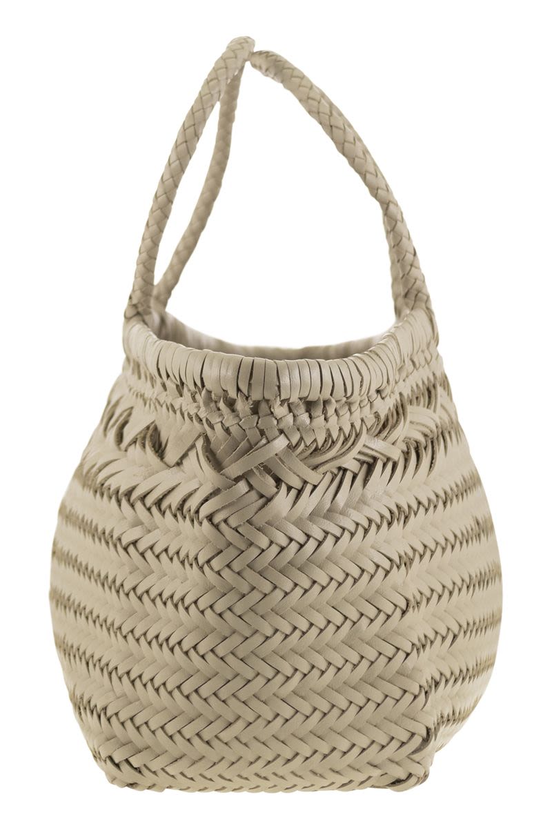 TRIPLE JUMP BIG - Woven leather bag