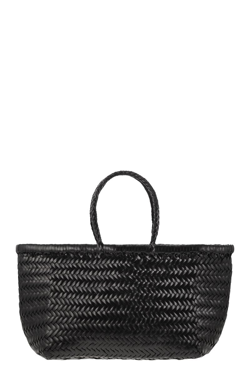 TRIPLE JUMP SMALL - Woven leather bag