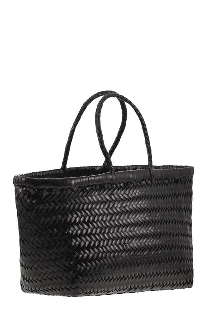 TRIPLE JUMP SMALL - Woven leather bag