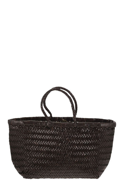 TRIPLE JUMP SMALL - Woven leather bag